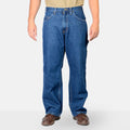 Ben Davis Carpenter Work Pants in Washed Indigo Denim Front View
