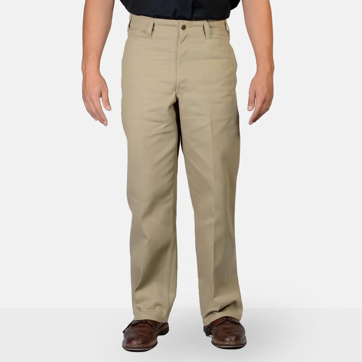 Ben Davis Original 50/50 Work Pants in khaki front view
