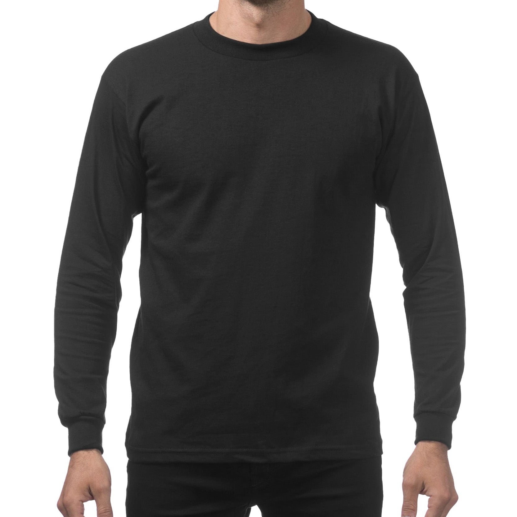 Pro Club Heavyweight Cotton Long Sleeve Crew Neck T-Shirt