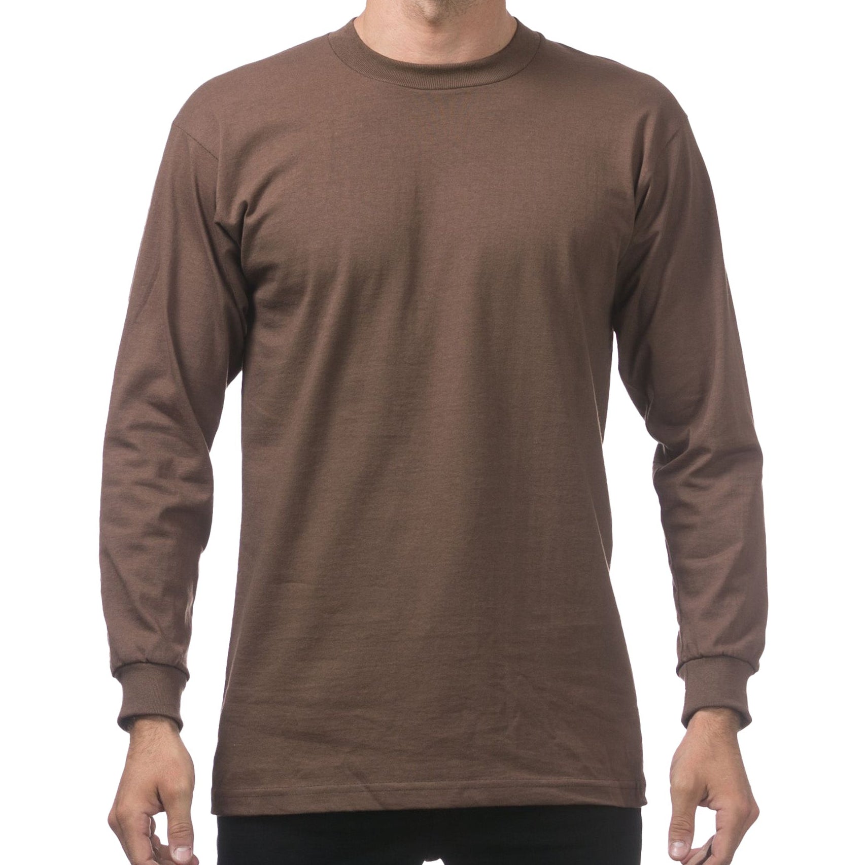 Pro Club Heavyweight Cotton Long Sleeve Crew Neck T-Shirt