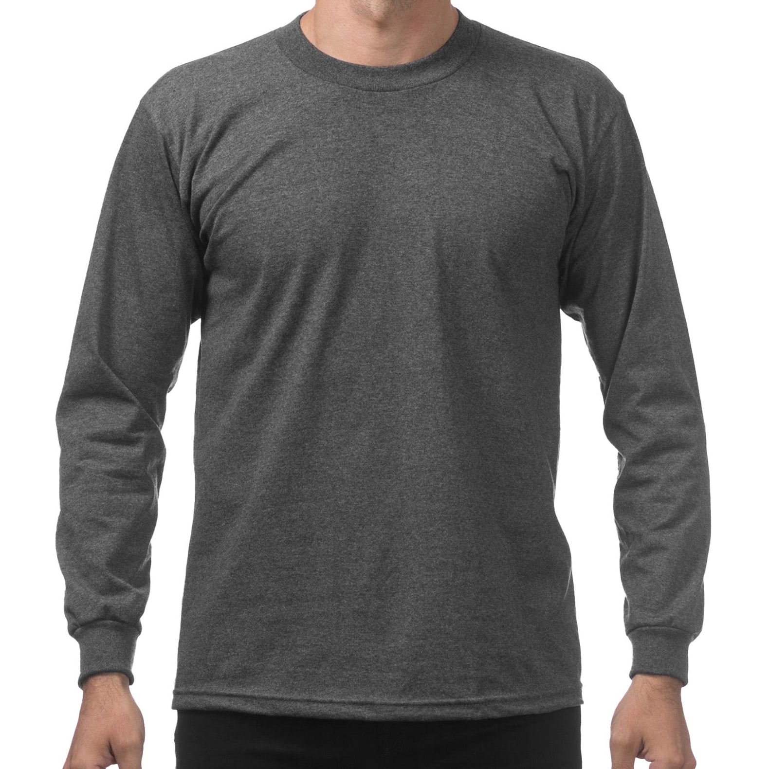 Pro Club Heavyweight Cotton Long Sleeve Crew Neck T-Shirt