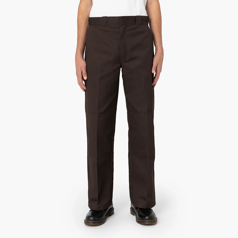 City Of Saints Clothing brown Dickies loose fit double knee work pants with a straight leg and reinforced panels.