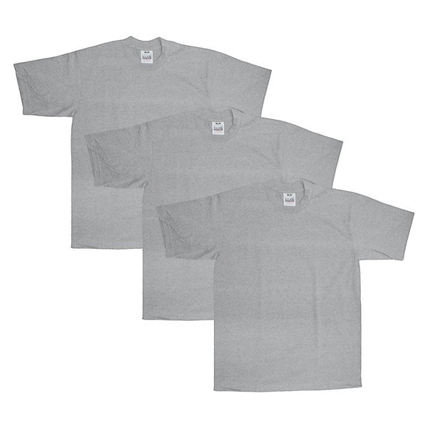 City Of Saints Clothing 3-pack of heather gray heavyweight cotton crew neck t-shirts with short sleeves