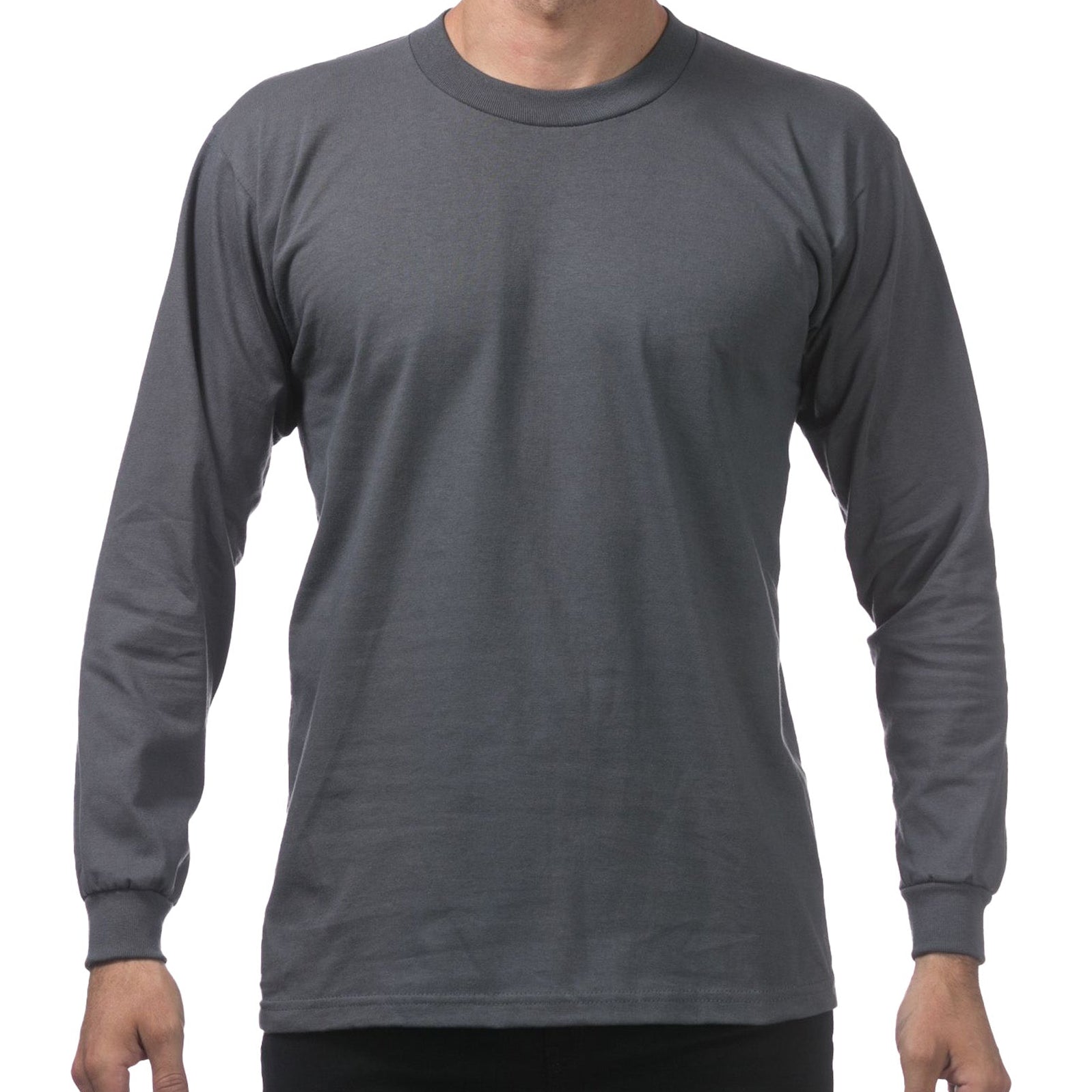 Pro Club Heavyweight Cotton Long Sleeve Crew Neck T-Shirt